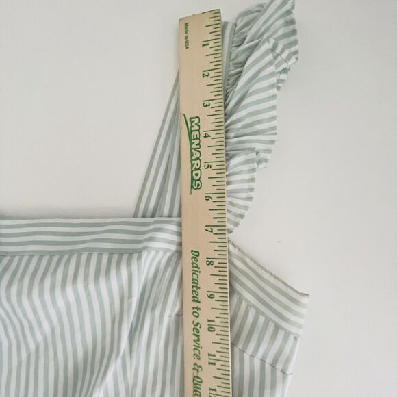 Gal Meets Glam Maxi Dress  12 Jasmine Ruffle Tier Maxi Green Stripe Cottagecore - Picture 15 of 16